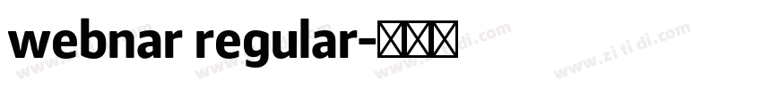 webnar regular字体转换